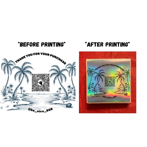 Made to order holographic closet stickers 3in x 3in - Picture 2 of 4